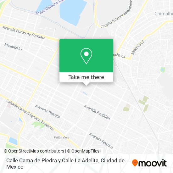 Calle Cama de Piedra y Calle La Adelita map