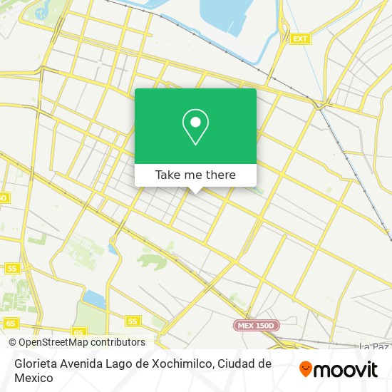 Glorieta Avenida Lago de Xochimilco map