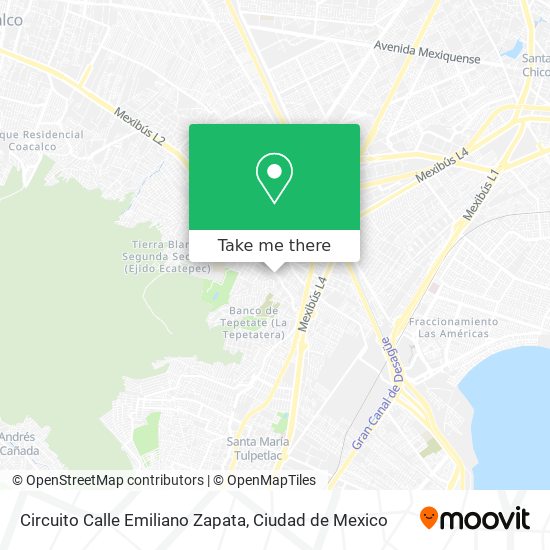 Mapa de Circuito Calle Emiliano Zapata