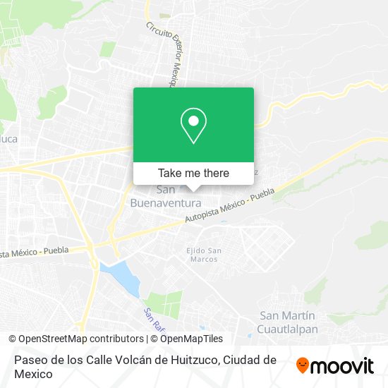 Paseo de los Calle Volcán de Huitzuco map