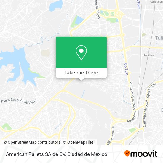 Mapa de American Pallets SA de CV