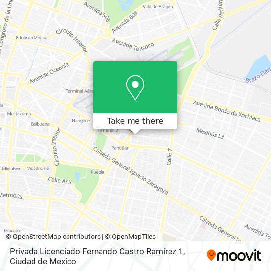 Mapa de Privada Licenciado Fernando Castro Ramírez 1