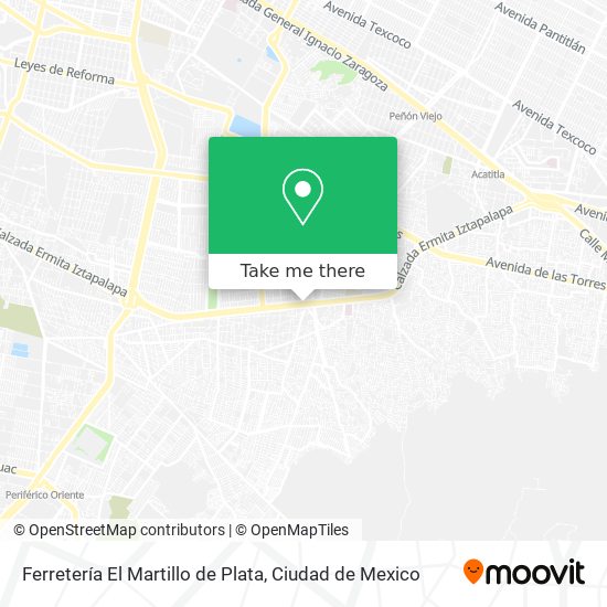 Mapa de Ferretería El Martillo de Plata