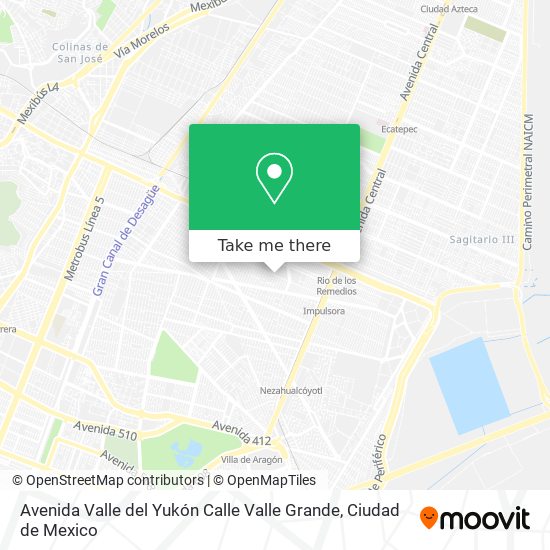 Avenida Valle del Yukón Calle Valle Grande map