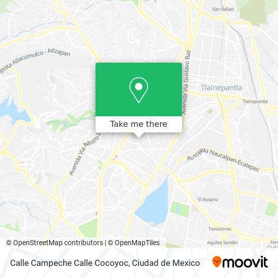 Mapa de Calle Campeche Calle Cocoyoc