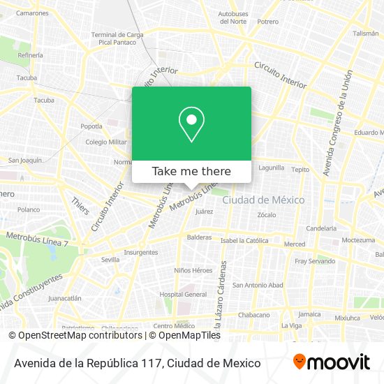 Mapa de Avenida de la República 117