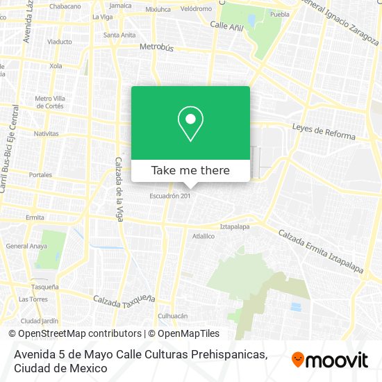 Avenida 5 de Mayo Calle Culturas Prehispanicas map