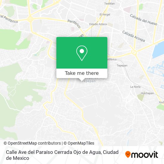 Calle Ave del Paraíso Cerrada Ojo de Agua map