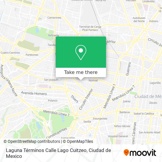 Mapa de Laguna Términos Calle Lago Cuitzeo