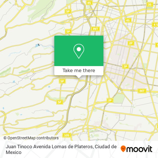 Juan Tinoco Avenida Lomas de Plateros map