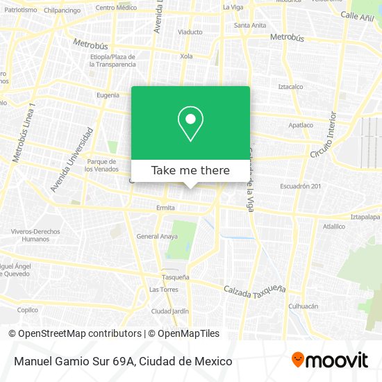 Manuel Gamio Sur 69A map