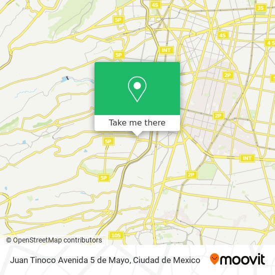 Juan Tinoco Avenida 5 de Mayo map
