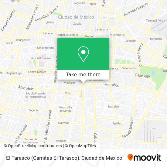 Mapa de El Tarasco (Carnitas El Tarasco)