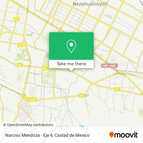Narciso Mendoza - Eje 6 map