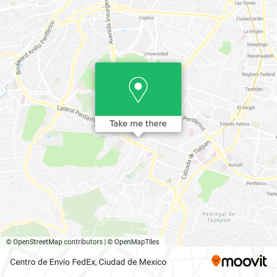 Mapa de Centro de Envío FedEx