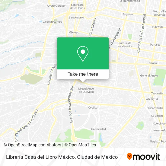 Mapa de Librería Casa del Libro México