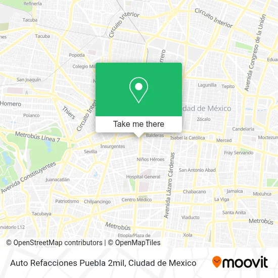 Auto Refacciones Puebla 2mil map