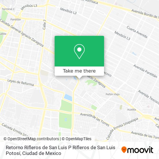 Mapa de Retorno Rifleros de San Luis P Rifleros de San Luis Potosí