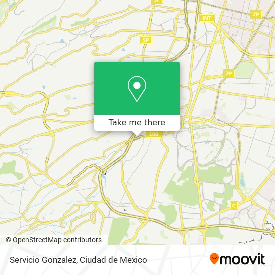 Servicio Gonzalez map