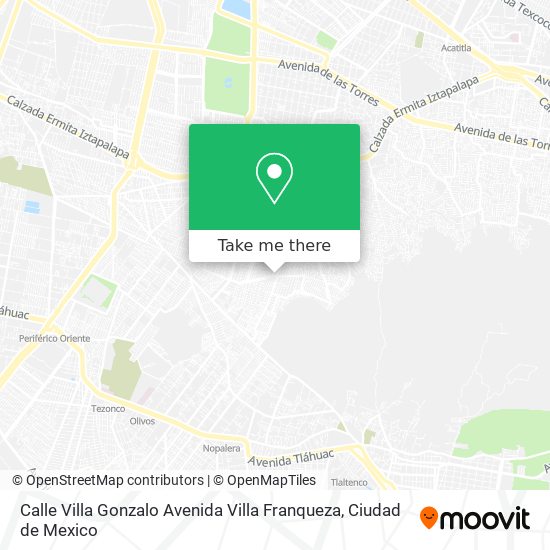 Mapa de Calle Villa Gonzalo Avenida Villa Franqueza