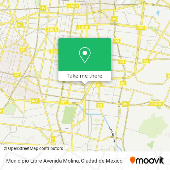 Municipio Libre Avenida Molina map