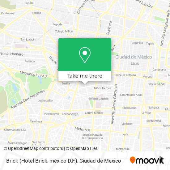 Mapa de Brick (Hotel Brick, méxico D.F.)