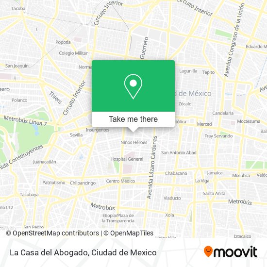 La Casa del Abogado map