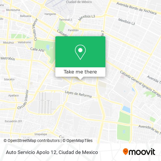 Auto Servicio Apolo 12 map