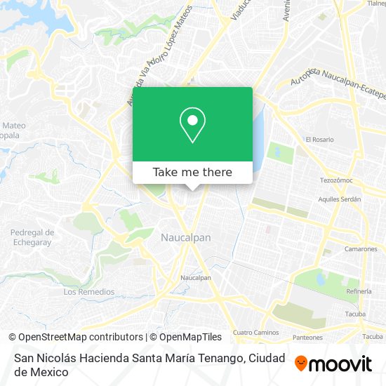 Mapa de San Nicolás Hacienda Santa María Tenango
