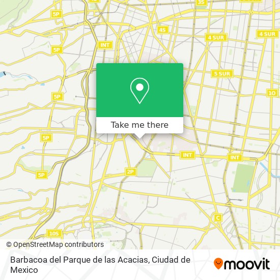 Mapa de Barbacoa del Parque de las Acacias