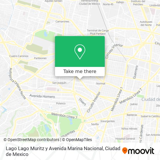 Mapa de Lago Lago Muritz y Avenida Marina Nacional