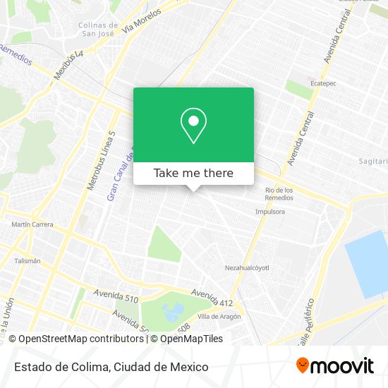 Estado de Colima map