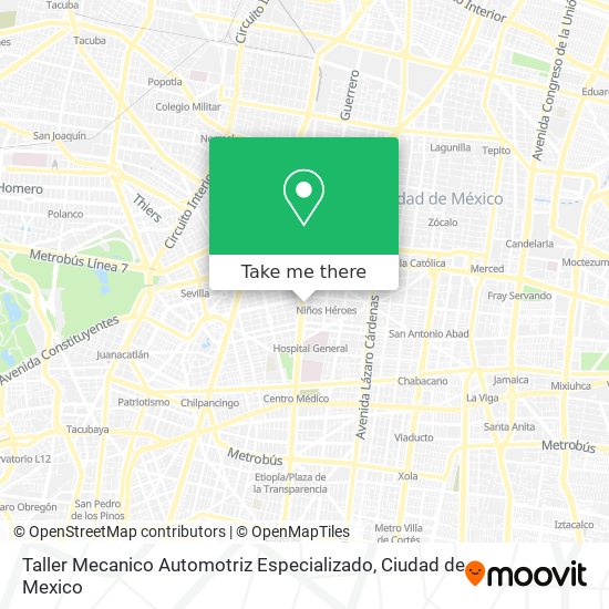 Taller Mecanico Automotriz Especializado map