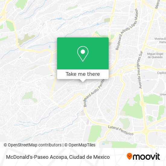 McDonald's-Paseo Acoxpa map