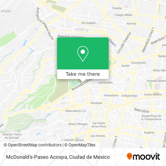 McDonald's-Paseo Acoxpa map