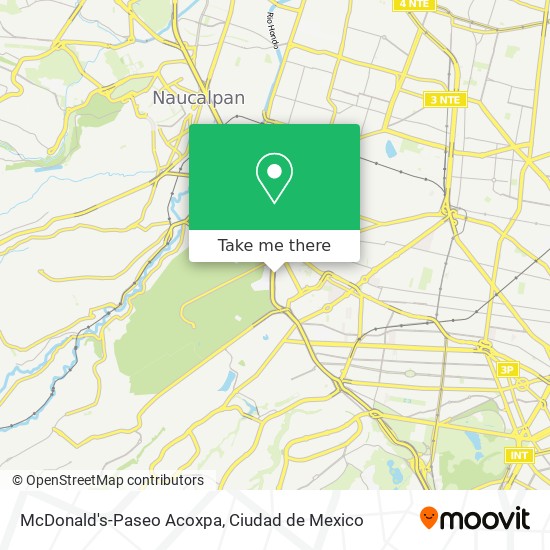 McDonald's-Paseo Acoxpa map
