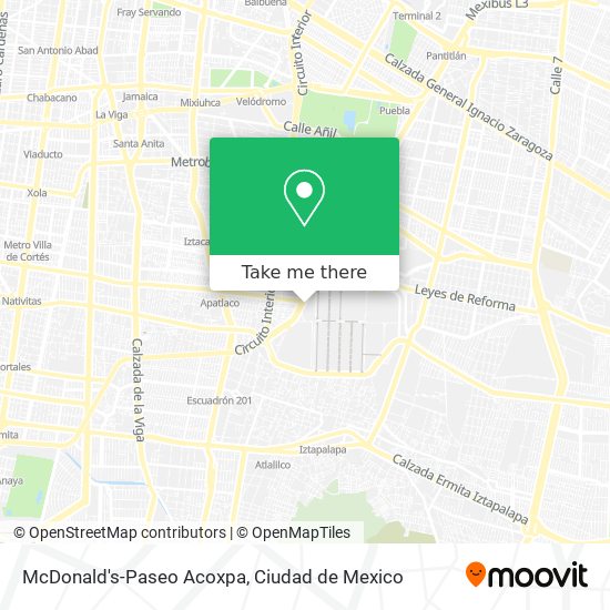 McDonald's-Paseo Acoxpa map