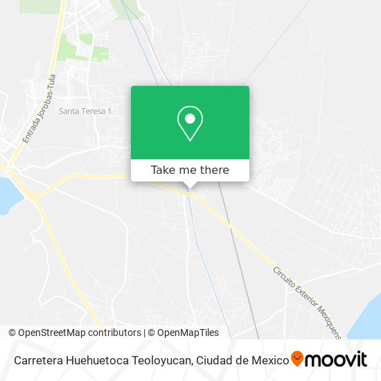 Mapa de Carretera Huehuetoca Teoloyucan