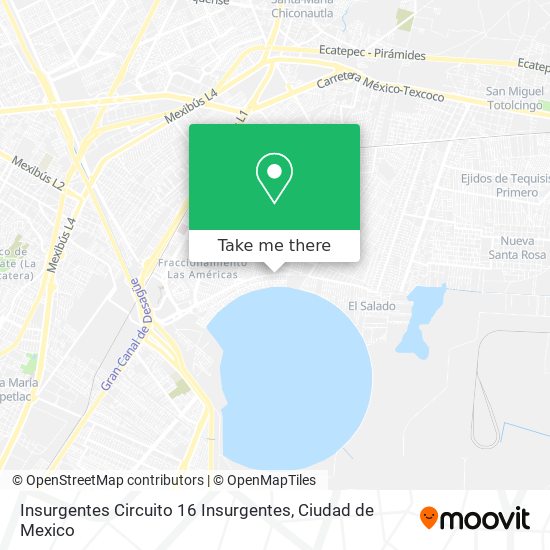 Insurgentes Circuito 16 Insurgentes map