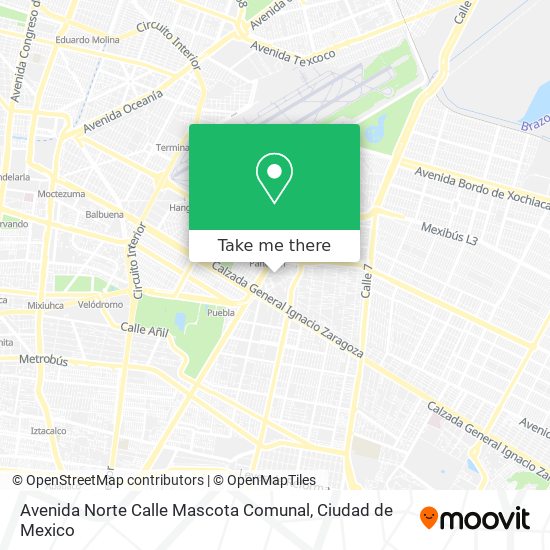 Mapa de Avenida Norte Calle Mascota Comunal