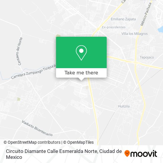 Circuito Diamante Calle Esmeralda Norte map