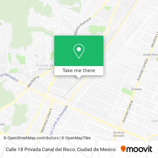 Calle 18 Privada Canal del Risco map