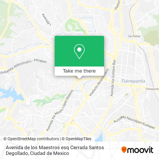 Mapa de Avenida de los Maestros esq Cerrada Santos Degollado