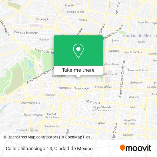 Mapa de Calle Chilpancingo 14