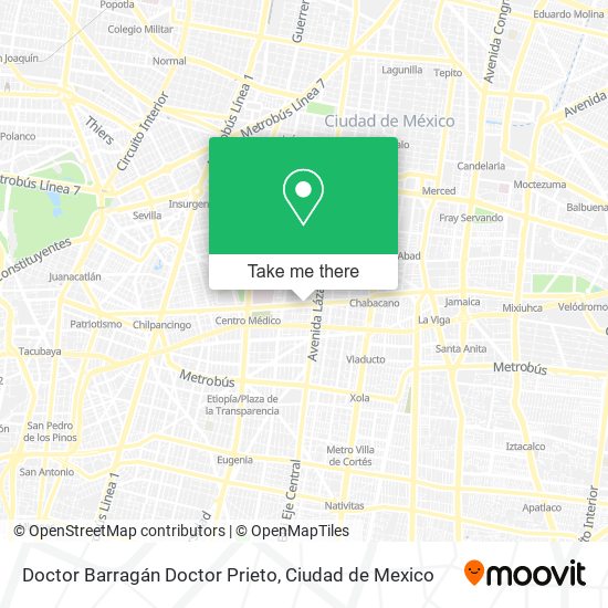 Doctor Barragán Doctor Prieto map