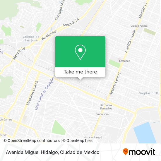 Avenida Miguel Hidalgo map