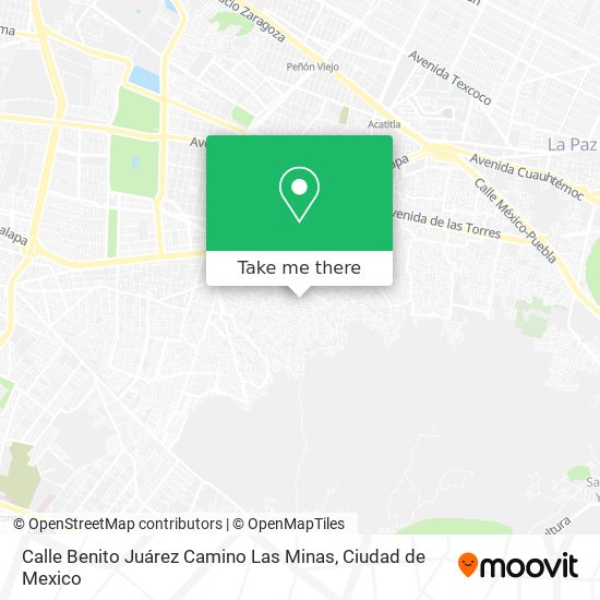 Mapa de Calle Benito Juárez Camino Las Minas