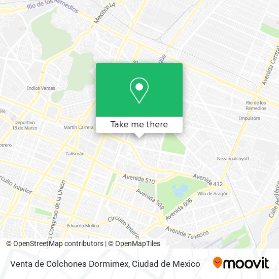 Venta de Colchones Dormimex map