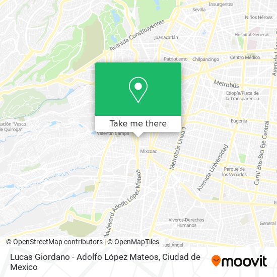 Mapa de Lucas Giordano - Adolfo López Mateos