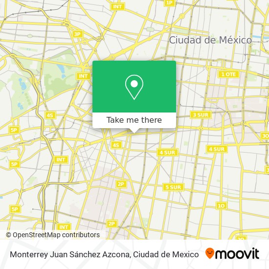 Monterrey Juan Sánchez Azcona map